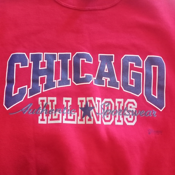 Vintage Chicago Illinois Authintic Sportswear Sweatshirt Paradies Collection S L - Picture 3 of 8